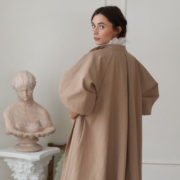 Mille Josephine swing coat in almond, size L - Picture 2 of 9